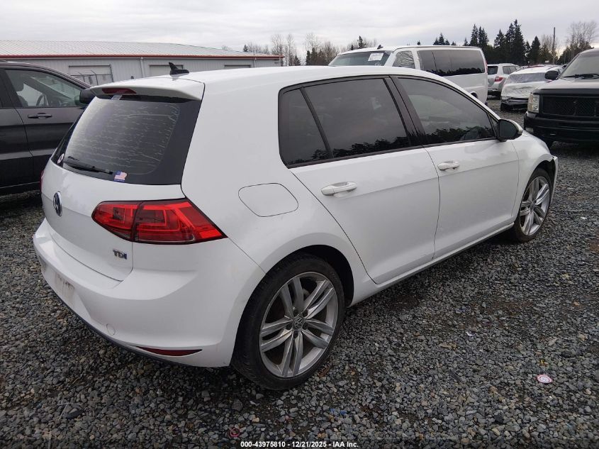 2015 Volkswagen Golf Tdi Sel 4-Door VIN: 3VWRA7AU8FM077197 Lot: 43975810
