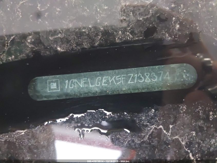 2015 Chevrolet Equinox 2Lt VIN: 1GNFLGEK5FZ138374 Lot: 43975914