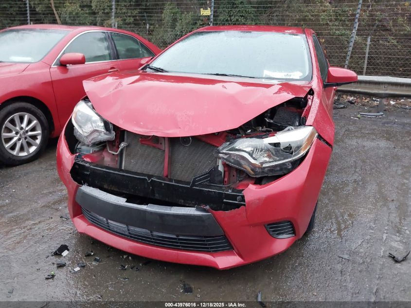 2016 Toyota Corolla Le VIN: 2T1BURHE0GC707195 Lot: 43976016