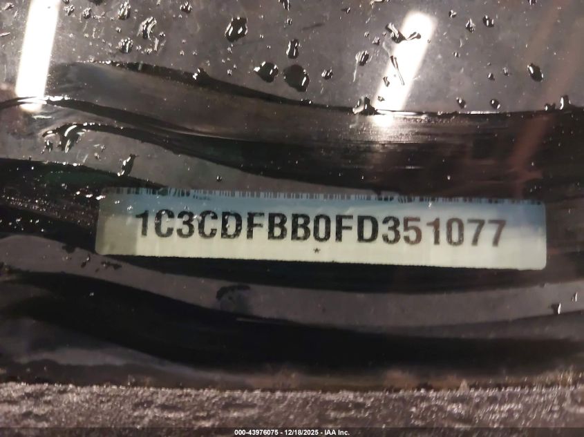 2015 Dodge Dart Sxt VIN: 1C3CDFBB0FD351077 Lot: 43976075