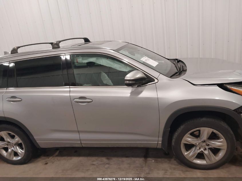 2016 Toyota Highlander Limited V6 VIN: 5TDDKRFH6GS229819 Lot: 43976276