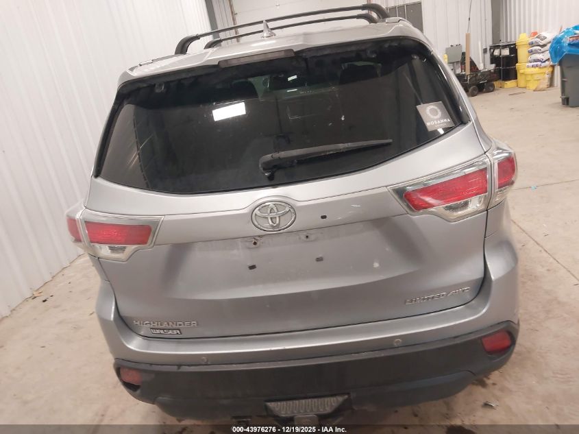 2016 Toyota Highlander Limited V6 VIN: 5TDDKRFH6GS229819 Lot: 43976276