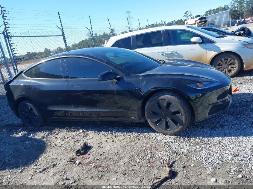 2025 Tesla Model 3 Long Range Rear-Wheel Drive/Standard Rear-Wheel Drive VIN: 5YJ3E1EA2SF070187 Lot: 43976303