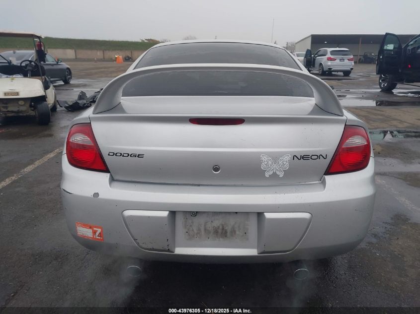 2005 Dodge Neon Sxt VIN: 1B3AS56C95D268642 Lot: 43976305