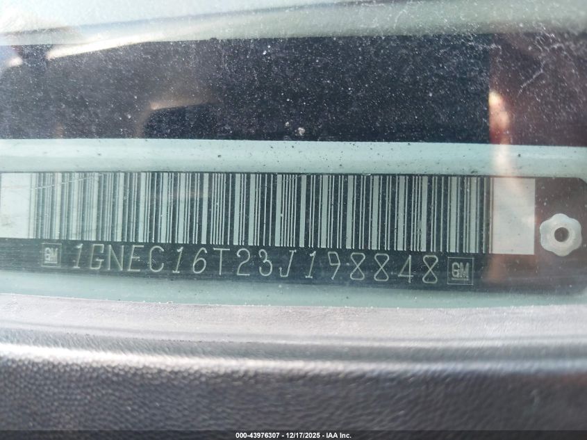 2003 Chevrolet Suburban 1500 Ls VIN: 1GNEC16T23J198848 Lot: 43976307