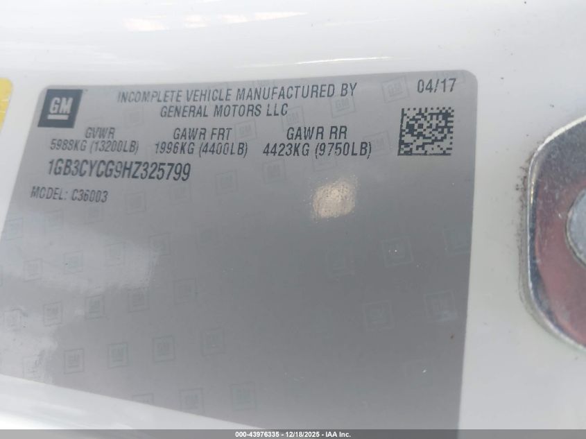 2017 Chevrolet Silverado 3500Hd Chassis Wt VIN: 1GB3CYCG9HZ325799 Lot: 43976335