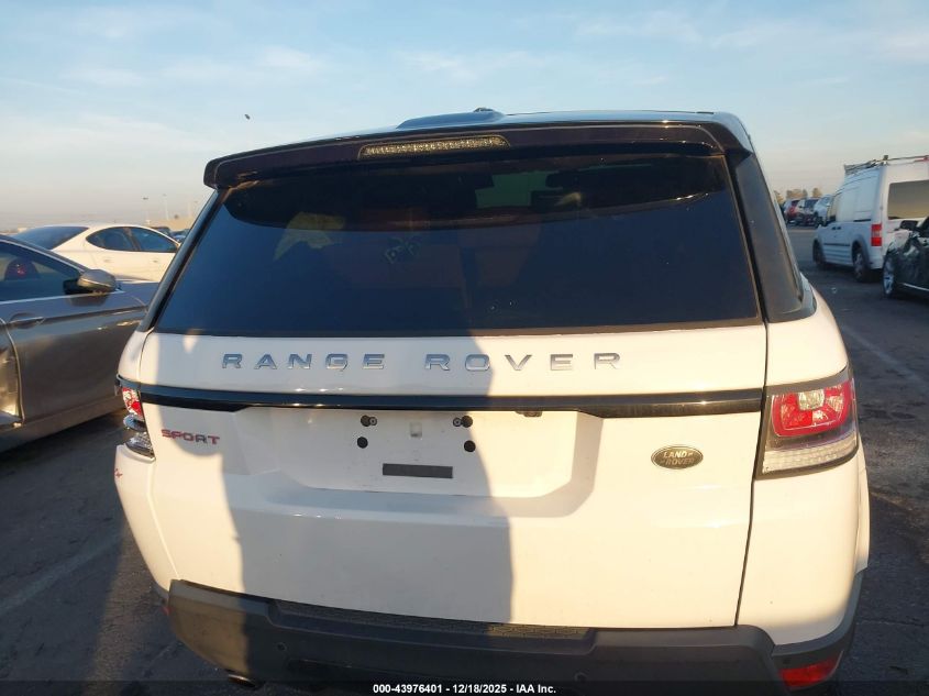 2015 Land Rover Range Rover Sport 3.0L V6 Supercharged Hse VIN: SALWR2VF9FA618650 Lot: 43976401