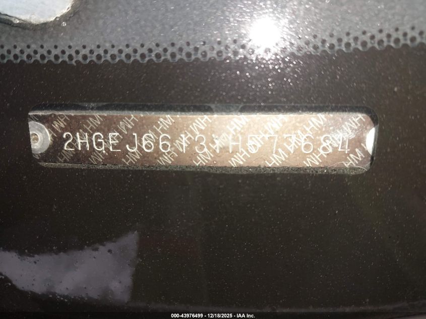 2000 Honda Civic Value Package VIN: 2HGEJ6613YH577684 Lot: 43976499