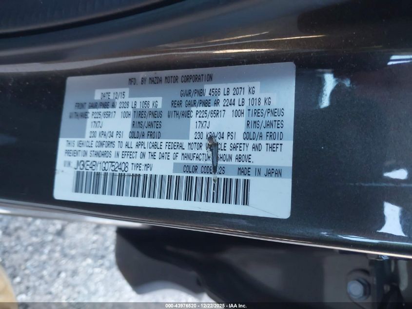 2016 Mazda Cx-5 Sport VIN: JM3KE4BY1G0752408 Lot: 43976520