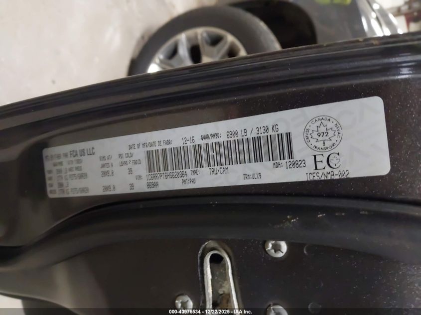 2017 Ram 1500 Longhorn VIN: 1C6RR7PT6HS620364 Lot: 43976534