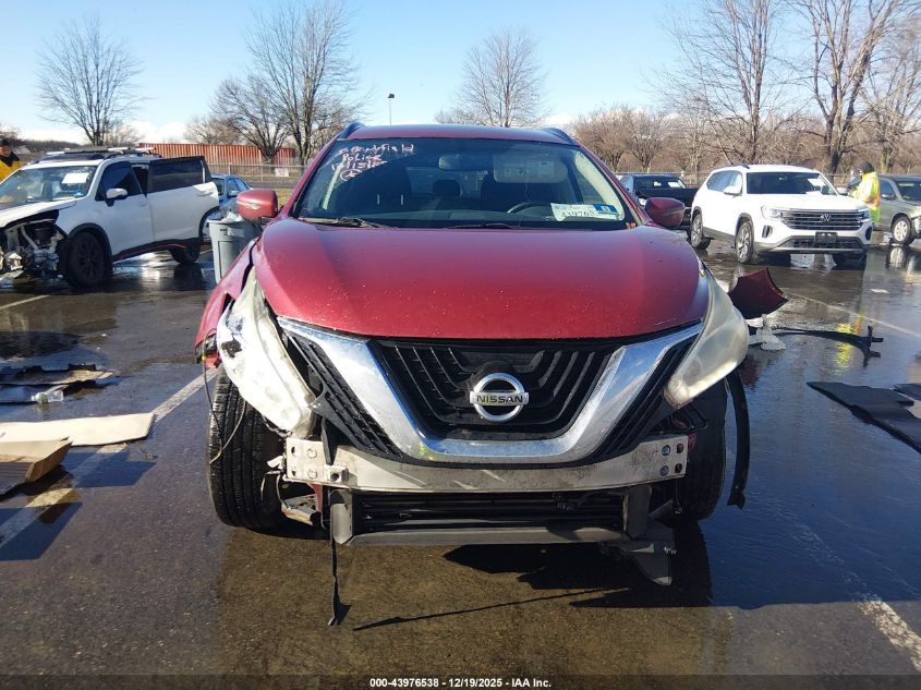 2016 Nissan Murano Sv VIN: 5N1AZ2MHXGN110522 Lot: 43976538