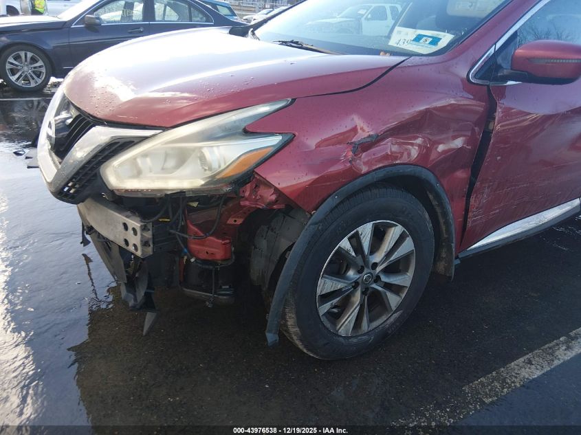 2016 Nissan Murano Sv VIN: 5N1AZ2MHXGN110522 Lot: 43976538