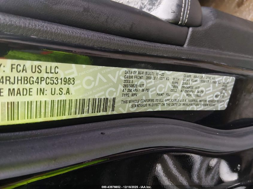 2023 Jeep Grand Cherokee Limited 4X4 VIN: 1C4RJHBG4PC531983 Lot: 43976652