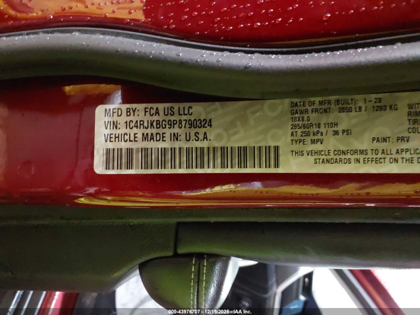 2023 Jeep Grand Cherokee L Limited 4X4 VIN: 1C4RJKBG9P8790324 Lot: 43976707