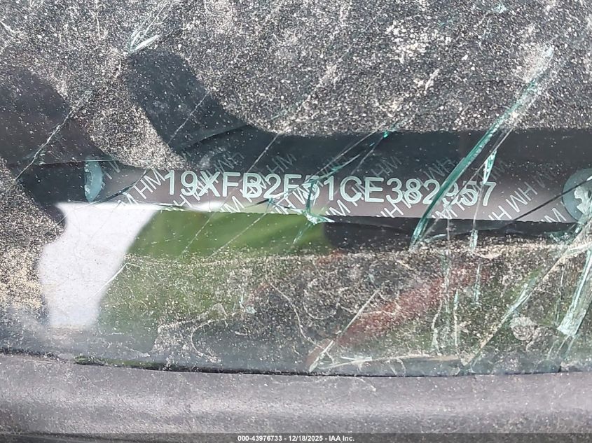 2012 Honda Civic Lx VIN: 19XFB2F51CE382957 Lot: 43976733