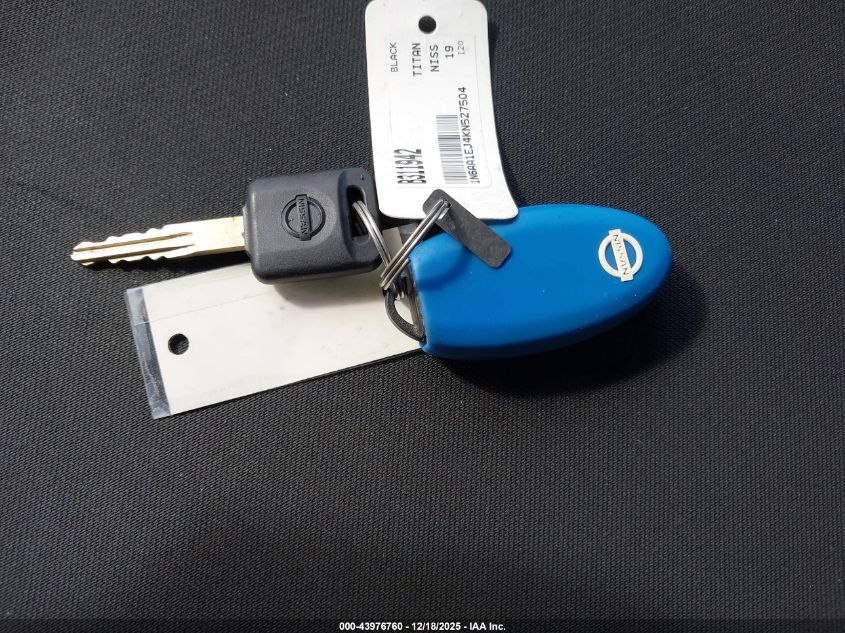 2019 Nissan Titan Sv VIN: 1N6AA1EJ4KN527504 Lot: 43976760