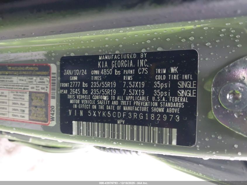 2024 Kia Sportage Sx-Prestige VIN: 5XYK5CDF3RG182973 Lot: 43976793