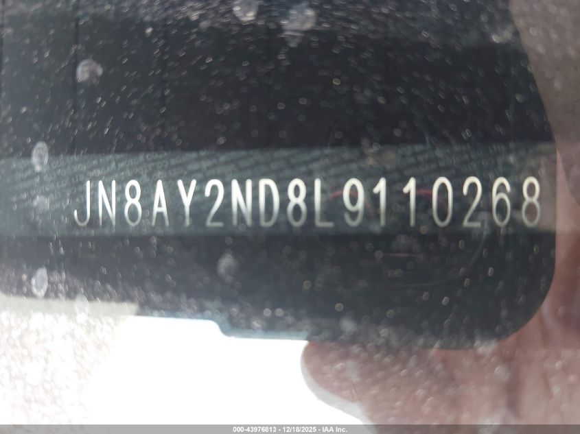 2020 Nissan Armada Sl 2Wd VIN: JN8AY2ND8L9110268 Lot: 43976813