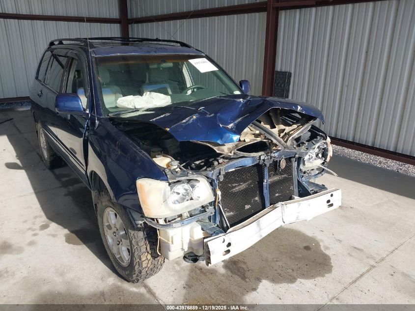 2003 Toyota Highlander VIN: JTEGD21A130050945 Lot: 43976889