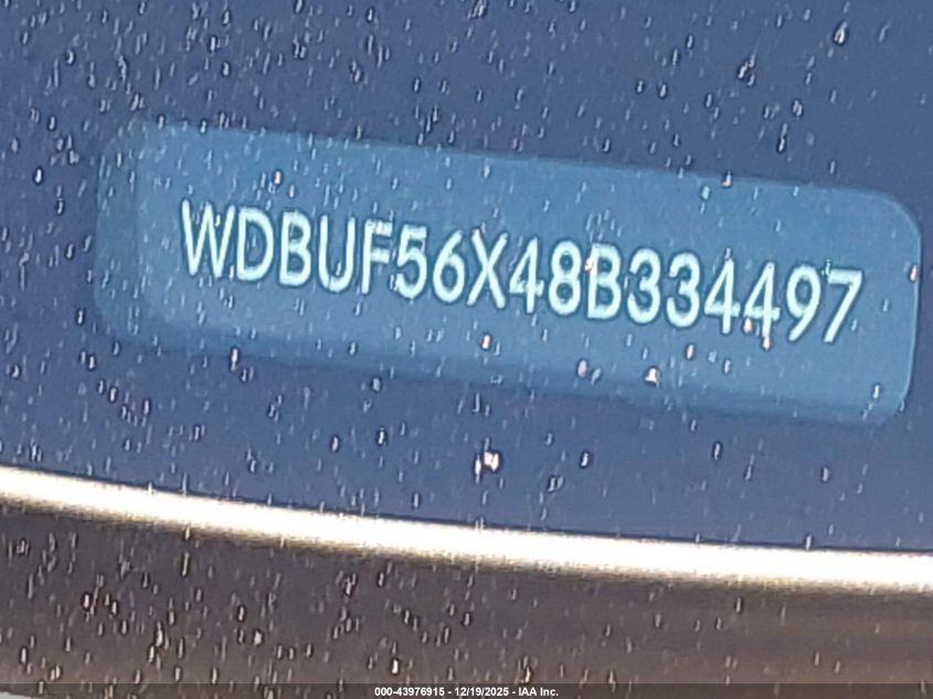 2008 Mercedes-Benz E 350 VIN: WDBUF56X48B334497 Lot: 43976915