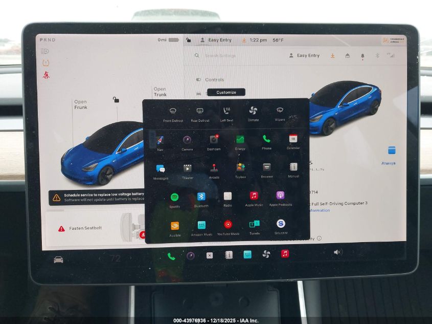 2020 Tesla Model 3 Standard Range Plus Rear-Wheel Drive/Standard Range Rear-Wheel Drive VIN: 5YJ3E1EA1LF739714 Lot: 43976936
