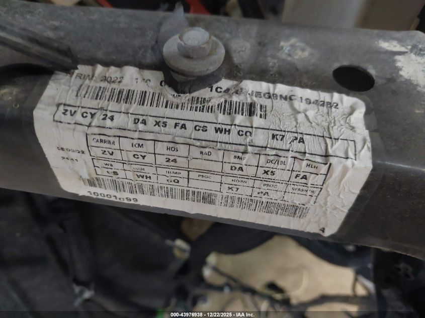 2022 Dodge Durango Citadel Awd VIN: 1C4RDJEG9NC194282 Lot: 43976938