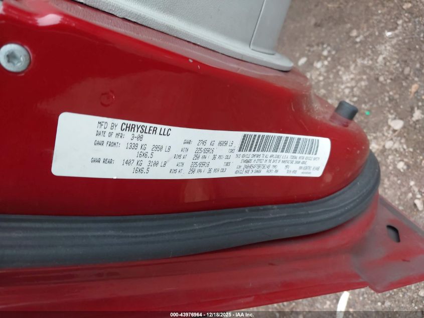 2008 Chrysler Town & Country Touring VIN: 2A8HR54P78R736148 Lot: 43976964