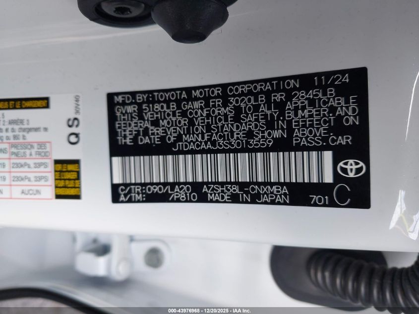 2025 Toyota Crown Signia Xle VIN: JTDACAAJ3S3013559 Lot: 43976968