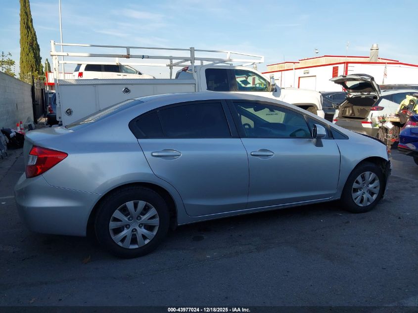 2012 Honda Civic Lx VIN: 2HGFB2F51CH306631 Lot: 43977024