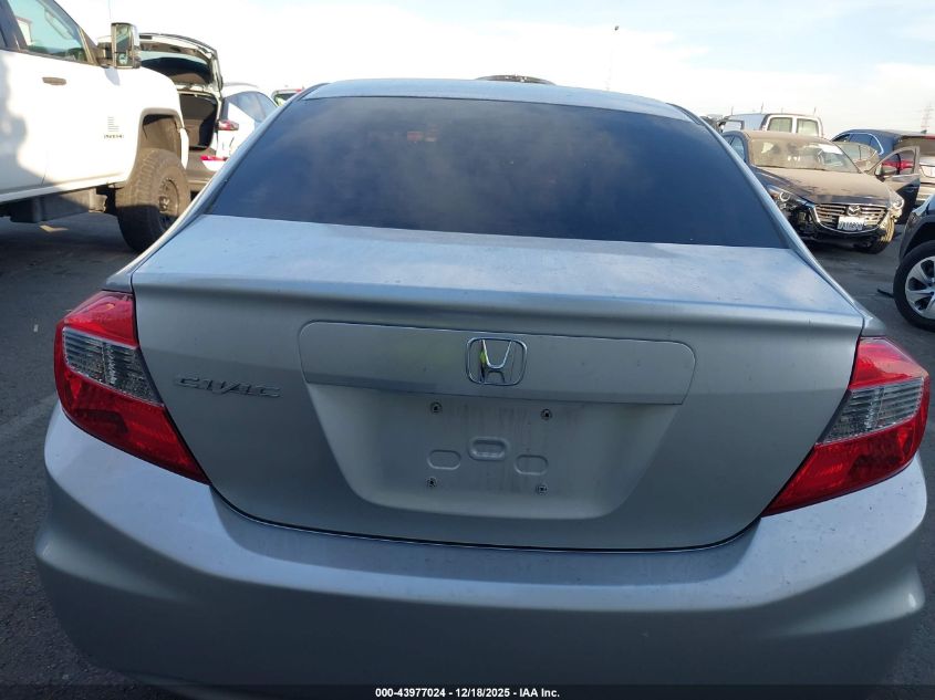 2012 Honda Civic Lx VIN: 2HGFB2F51CH306631 Lot: 43977024