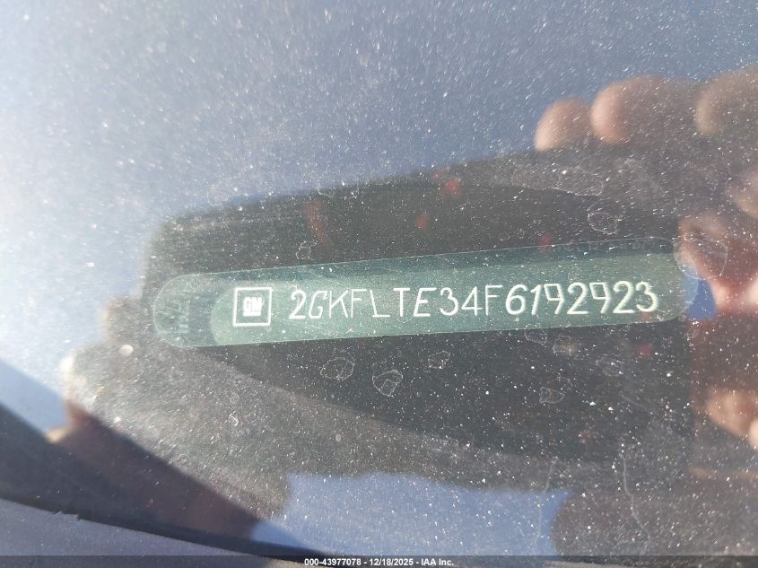 2015 GMC Terrain Slt-2 VIN: 2GKFLTE34F6192923 Lot: 43977078