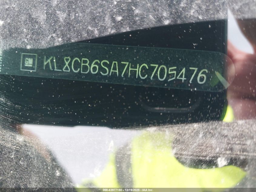 2017 Chevrolet Spark Ls Cvt VIN: KL8CB6SA7HC705476 Lot: 43977150