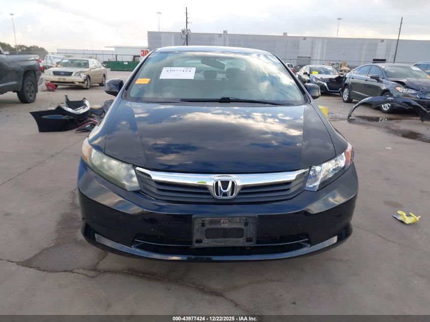 2012 Honda Civic Lx VIN: 19XFB2F52CE038019 Lot: 43977424