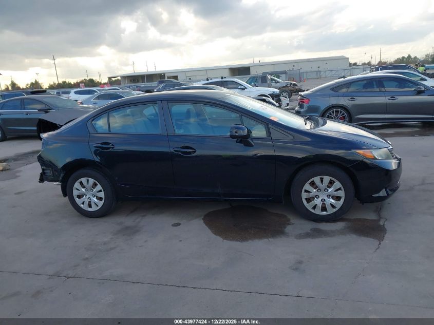 2012 Honda Civic Lx VIN: 19XFB2F52CE038019 Lot: 43977424