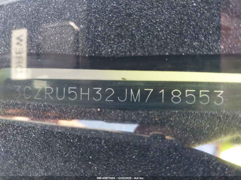 2018 Honda Hr-V Lx VIN: 3CZRU5H32JM718553 Lot: 43977434