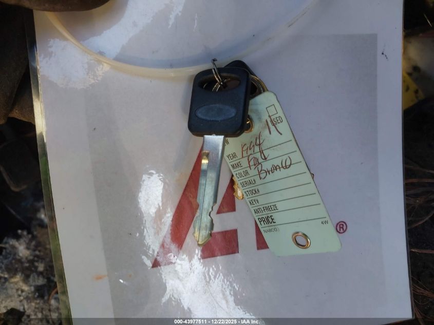 1994 Ford Bronco U100 VIN: 1FMEU15H1RLB47188 Lot: 43977511