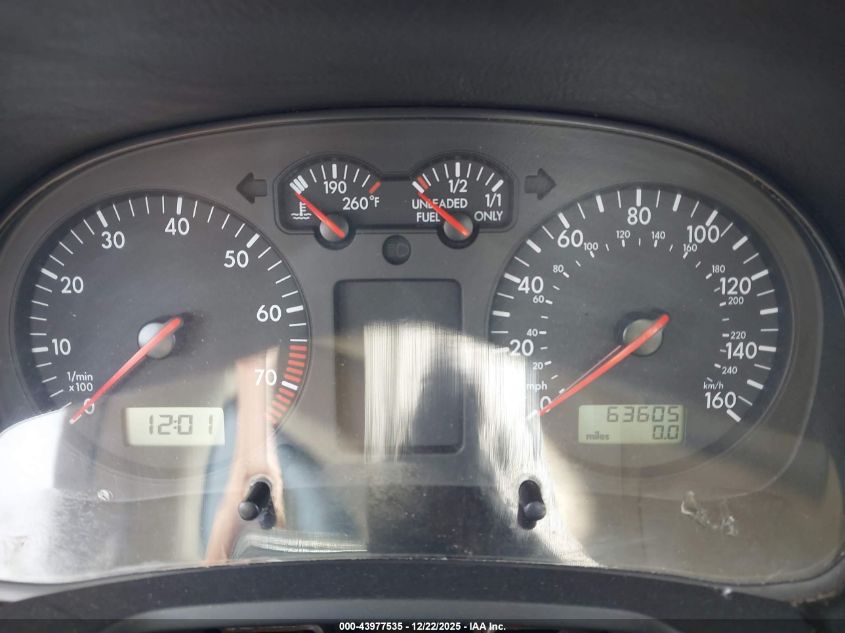 2000 Volkswagen Golf Gls VIN: WVWGA21JXYW515482 Lot: 43977535