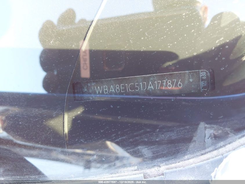 2018 BMW 330E Iperformance VIN: WBA8E1C51JA177876 Lot: 43977597