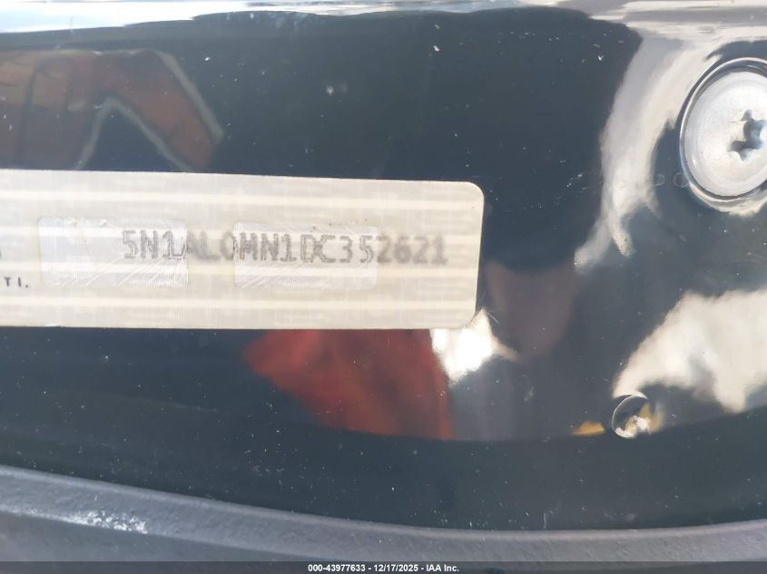 2013 Infiniti Jx35 VIN: 5N1AL0MN1DC352621 Lot: 43977633