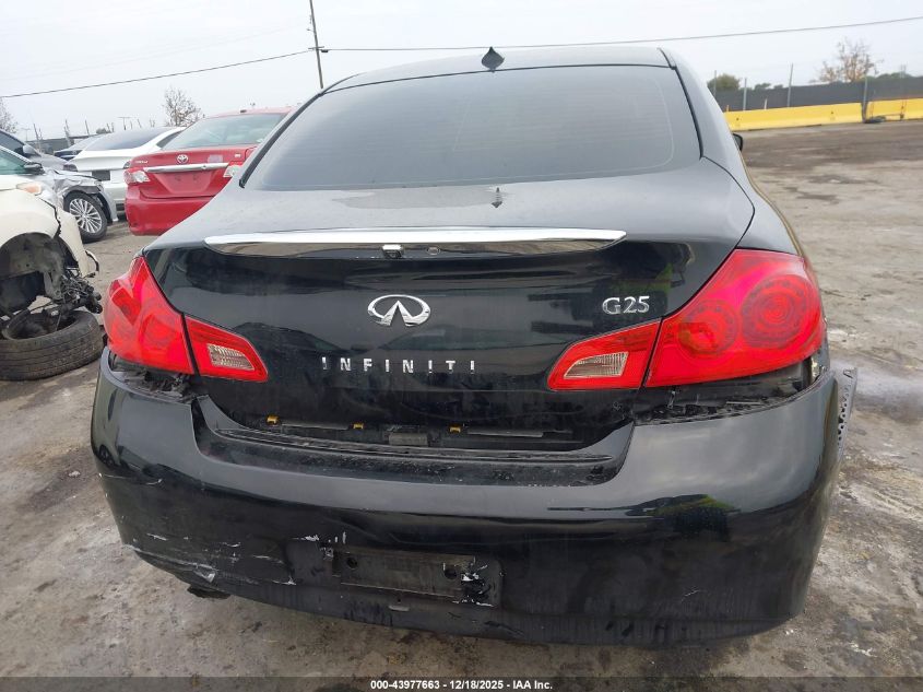 2012 Infiniti G25 Journey VIN: JN1DV6AP4CM701061 Lot: 43977663