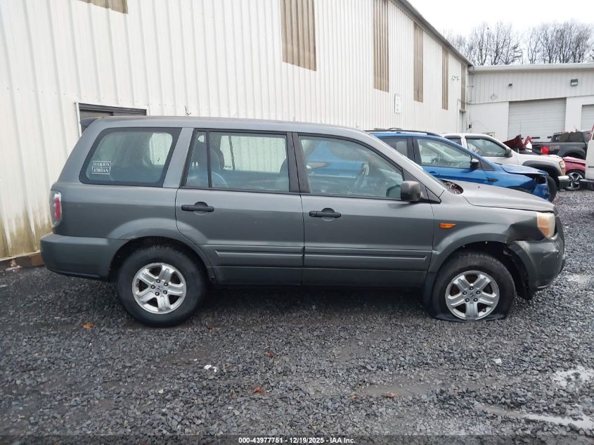2007 Honda Pilot Lx VIN: 5FNYF18107B028462 Lot: 43977751