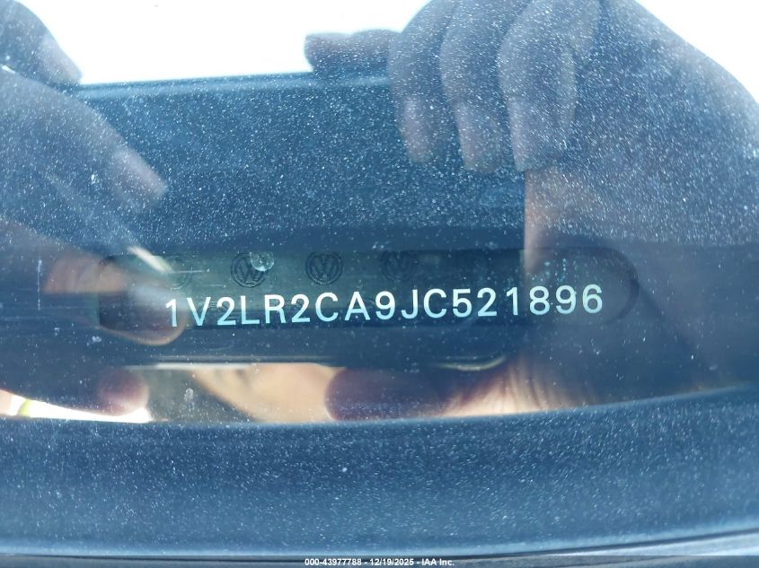 2018 Volkswagen Atlas 3.6L V6 Se/3.6L V6 Se W/Technology VIN: 1V2LR2CA9JC521896 Lot: 43977788