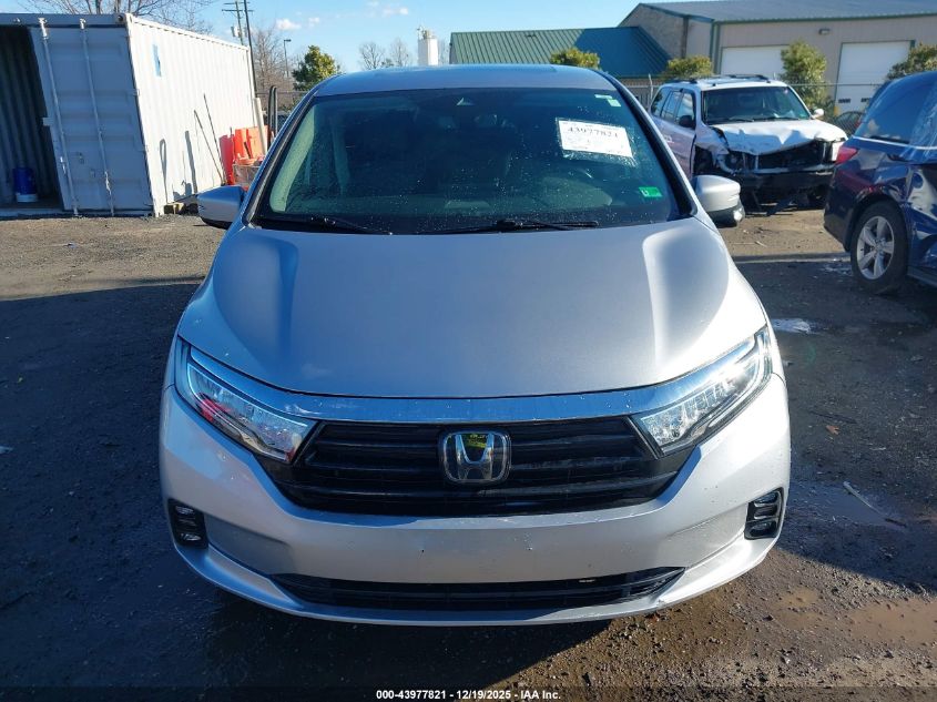 2022 Honda Odyssey Ex-L VIN: 5FNRL6H75NB055958 Lot: 43977821