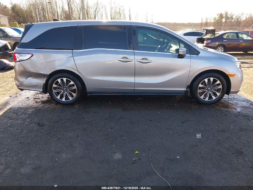 2022 Honda Odyssey Ex-L VIN: 5FNRL6H75NB055958 Lot: 43977821