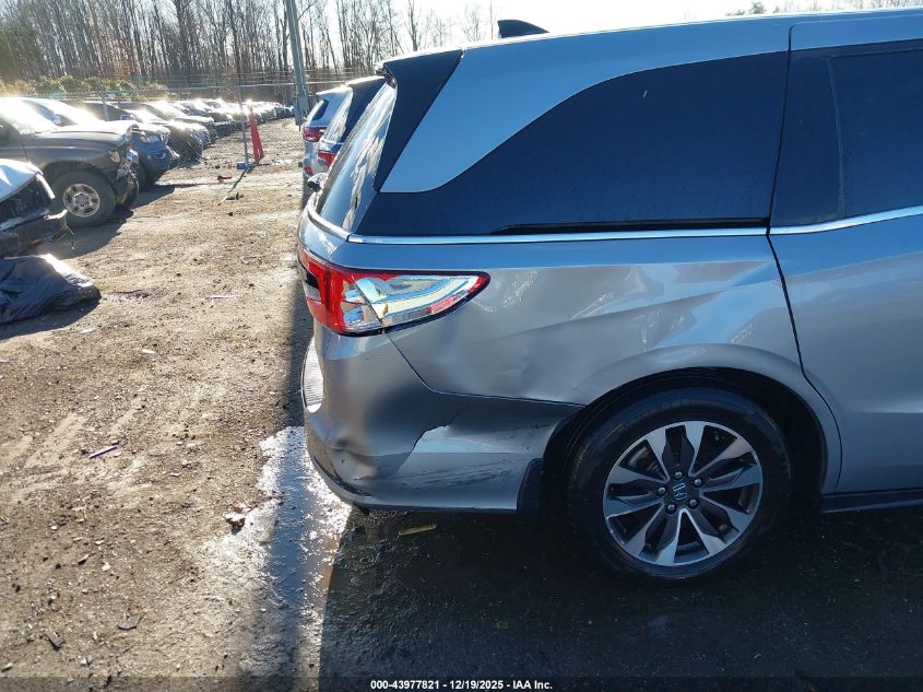 2022 Honda Odyssey Ex-L VIN: 5FNRL6H75NB055958 Lot: 43977821