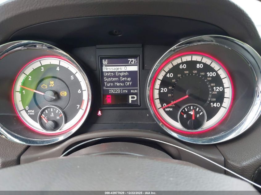 2013 Dodge Durango Sxt VIN: 1C4RDHAG5DC582865 Lot: 43977829