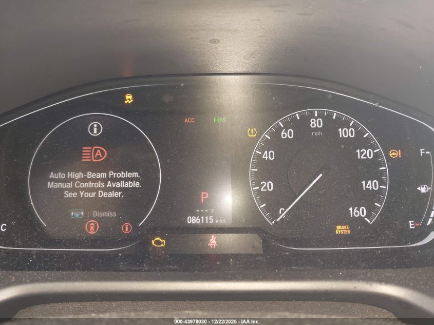 2019 Honda Accord Ex-L 2.0T VIN: 1HGCV2F55KA028582 Lot: 43978030