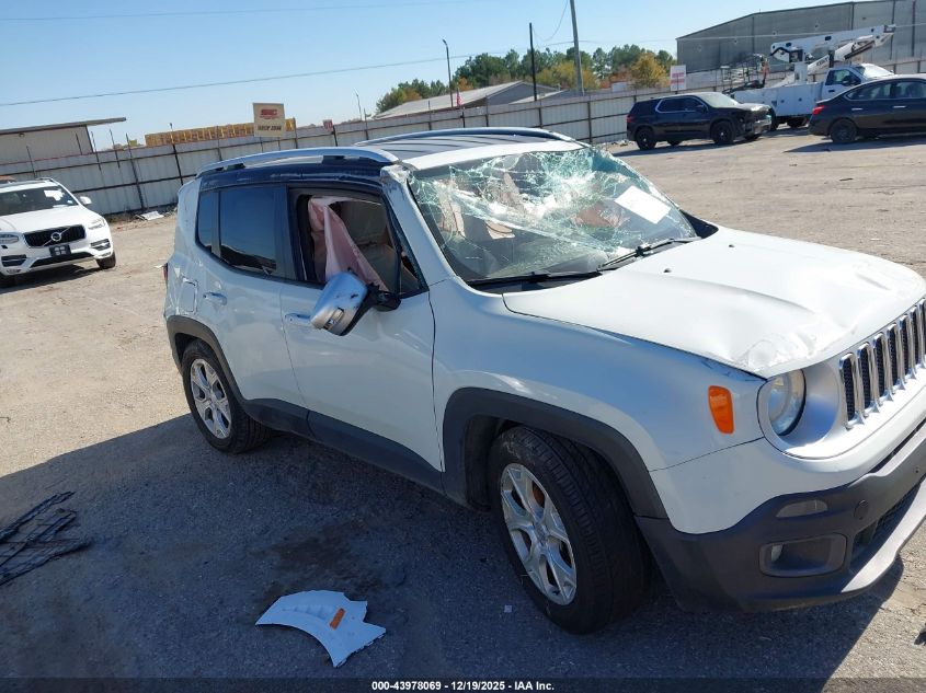 2016 Jeep Renegade Limited VIN: ZACCJADT7GPD38682 Lot: 43978069