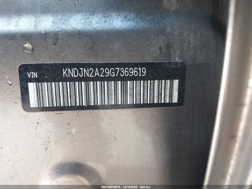 2016 Kia Soul VIN: KNDJN2A29G7369619 Lot: 43978079