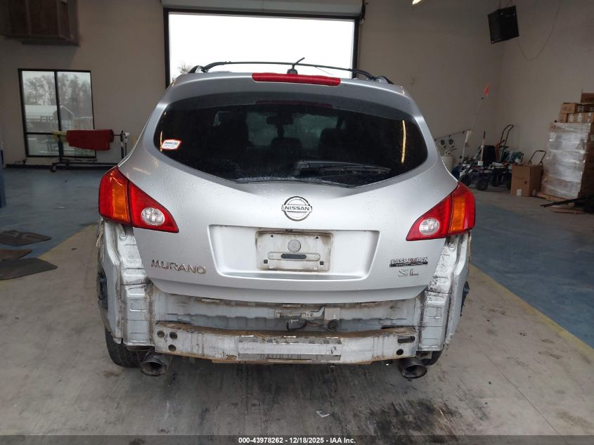 2009 Nissan Murano Sl VIN: JN8AZ18U99W007647 Lot: 43978262